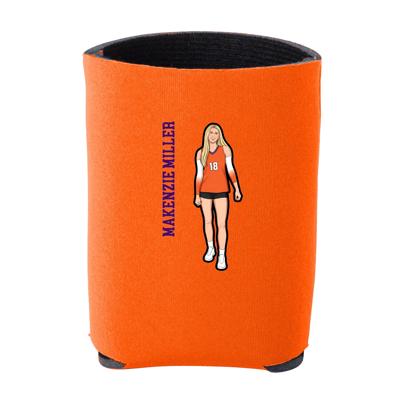 Can Holder — Name Vertical in Orange