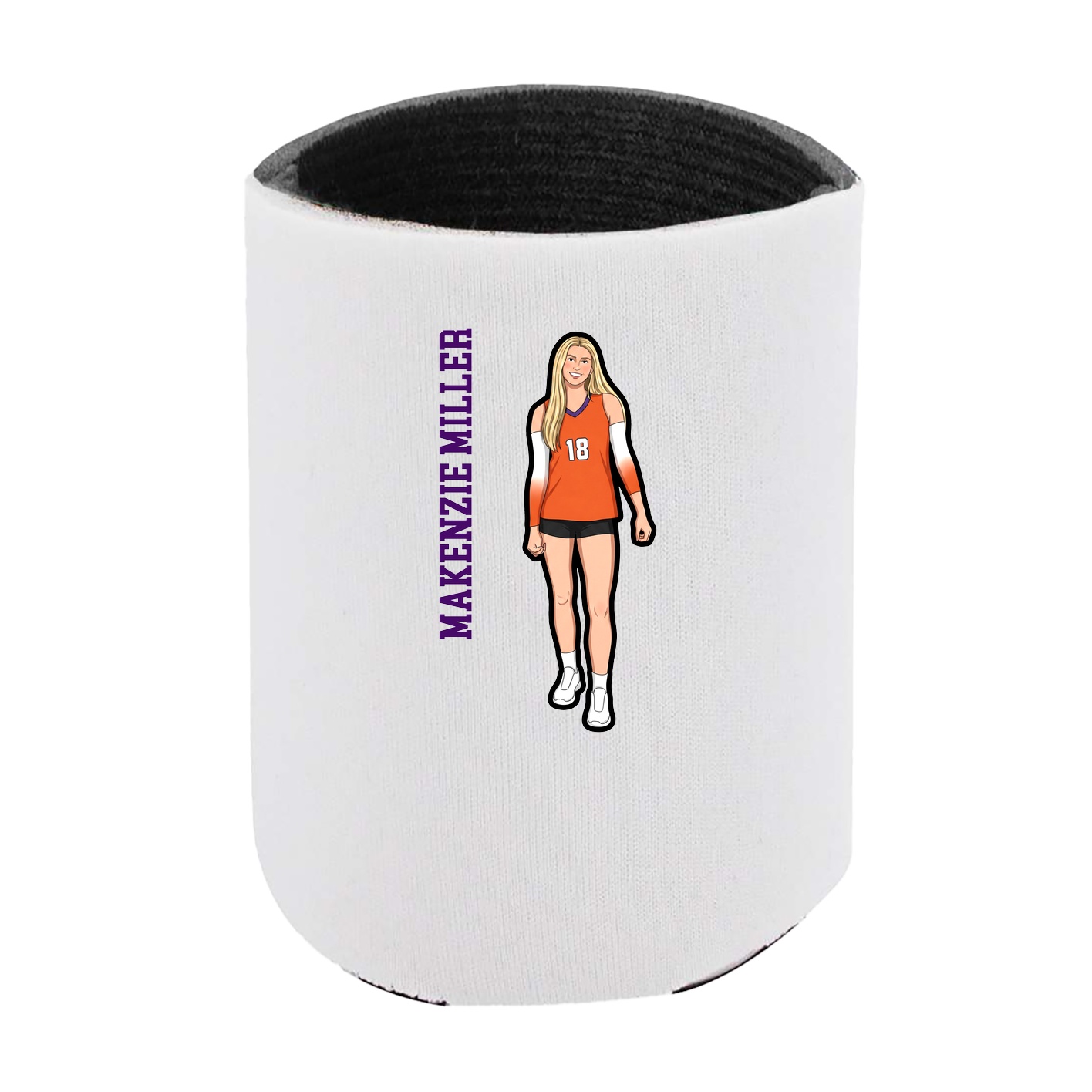 Can Holder — Name Vertical in White