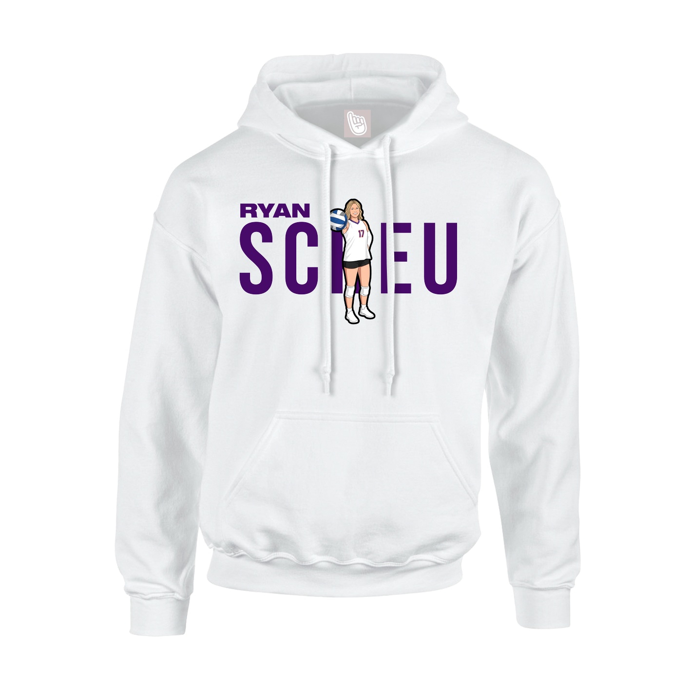 Hoodie — Player Name in White
