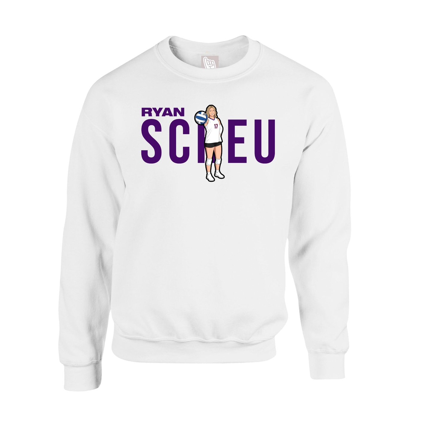 Fleece Crew — Player Name in White