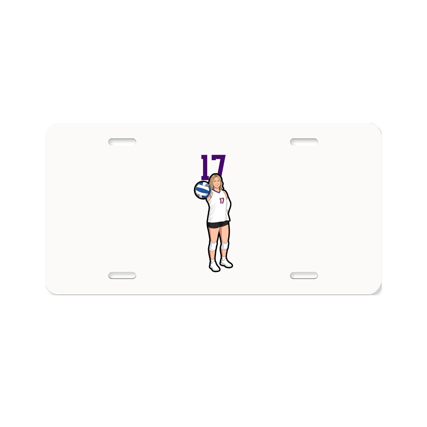 License Plate — Number Top in Classic