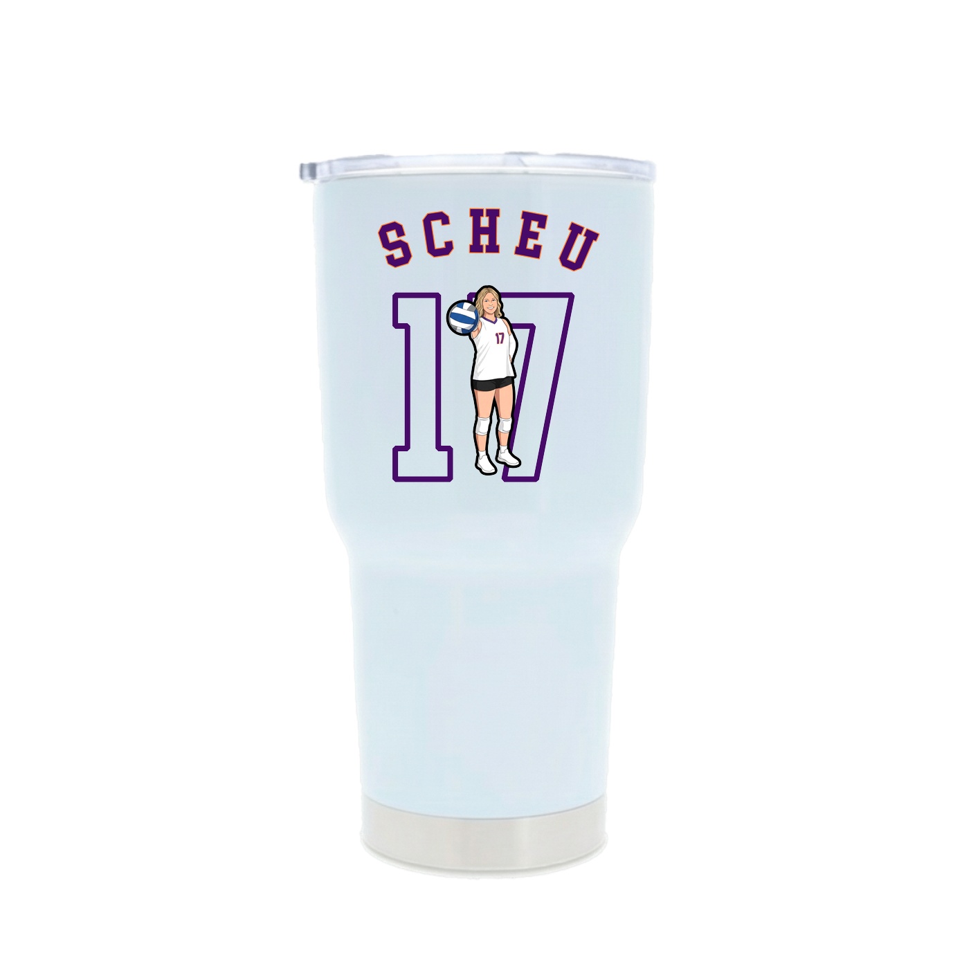 30oz Stainless Steel Tumbler — Shirsey Arch in White