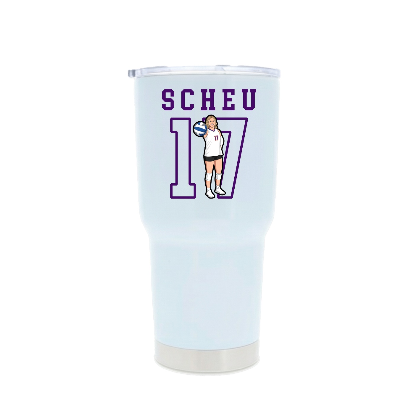 30oz Stainless Steel Tumbler — Shirsey in White