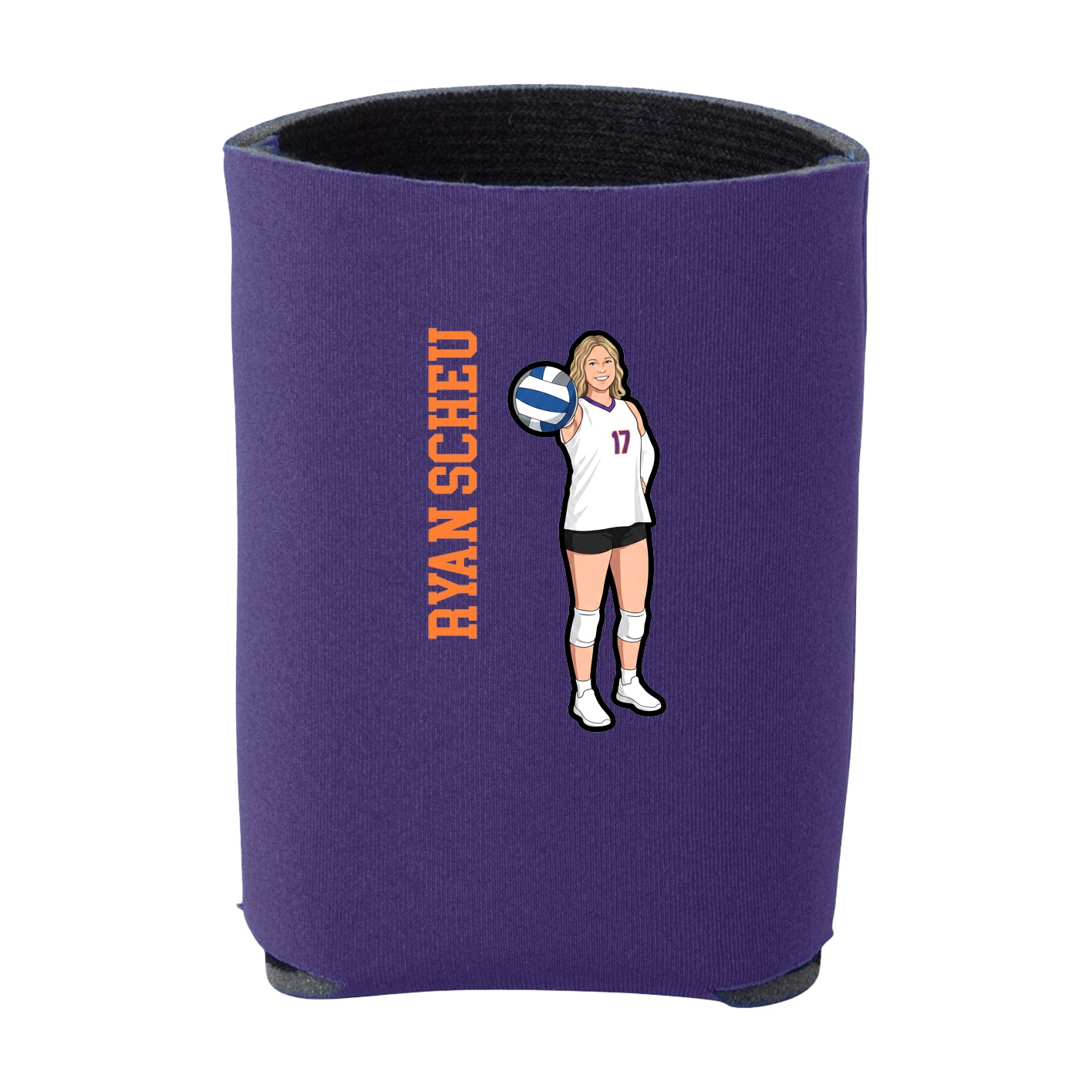 Can Holder — Name Vertical in Purple