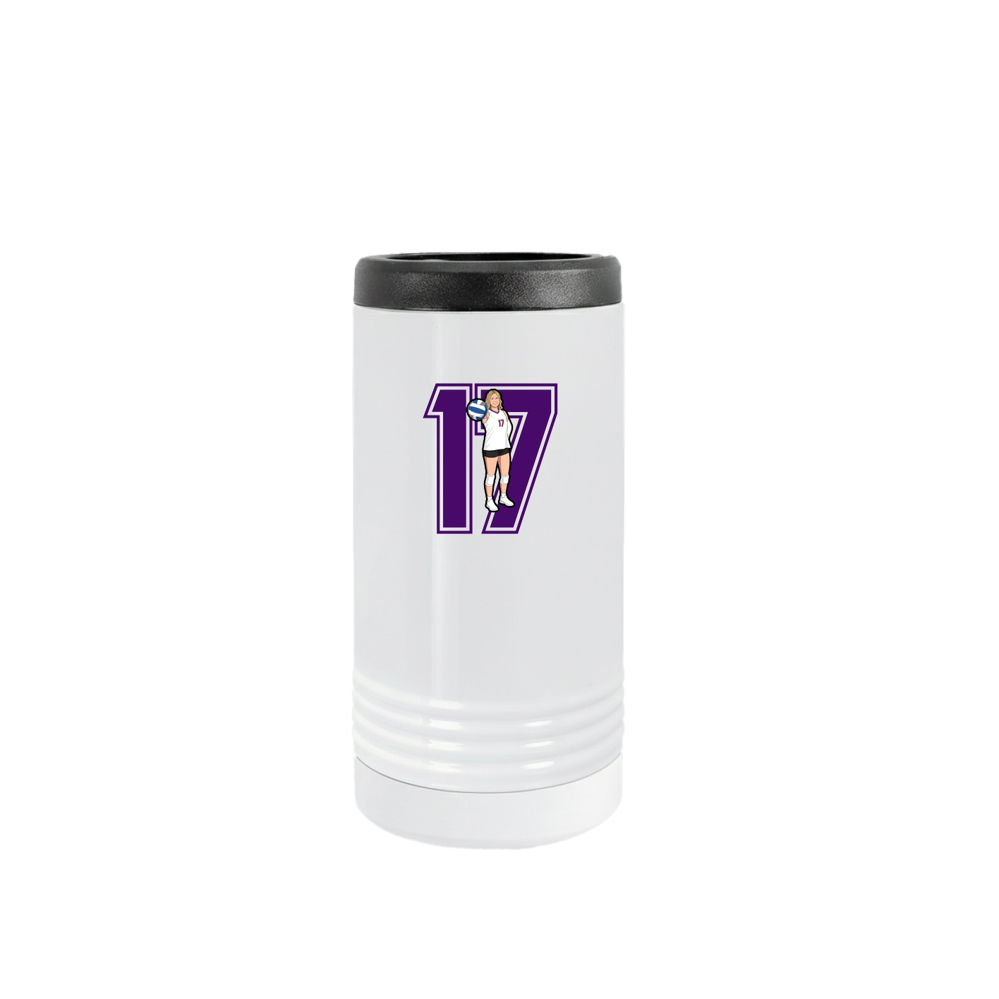 Slim Beverage Holder — Number in White