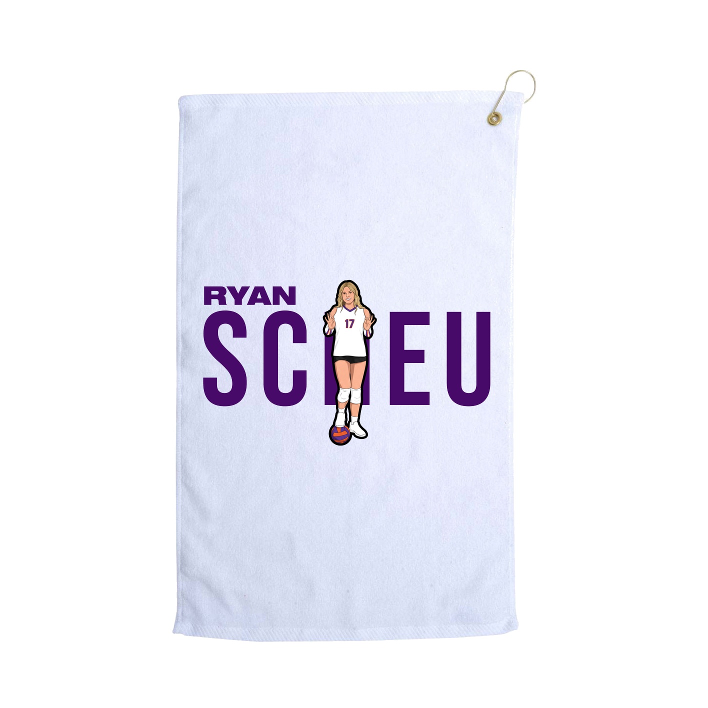 Golf Towel — Player Name in White