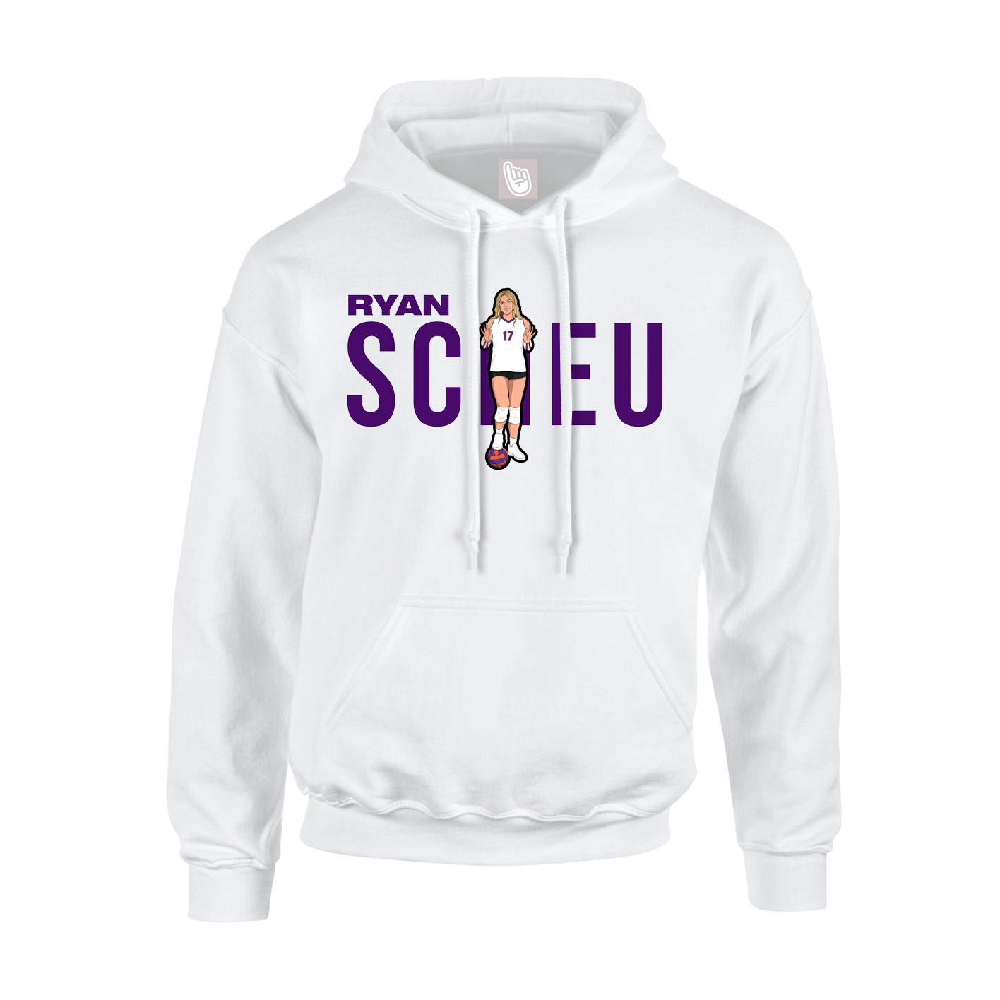 Youth Hoodie — Player Name in White