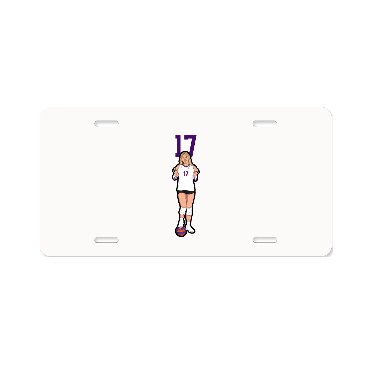 License Plate — Number Top in Classic