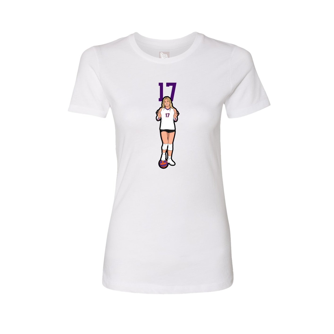 Womens Tee — Number Top in White