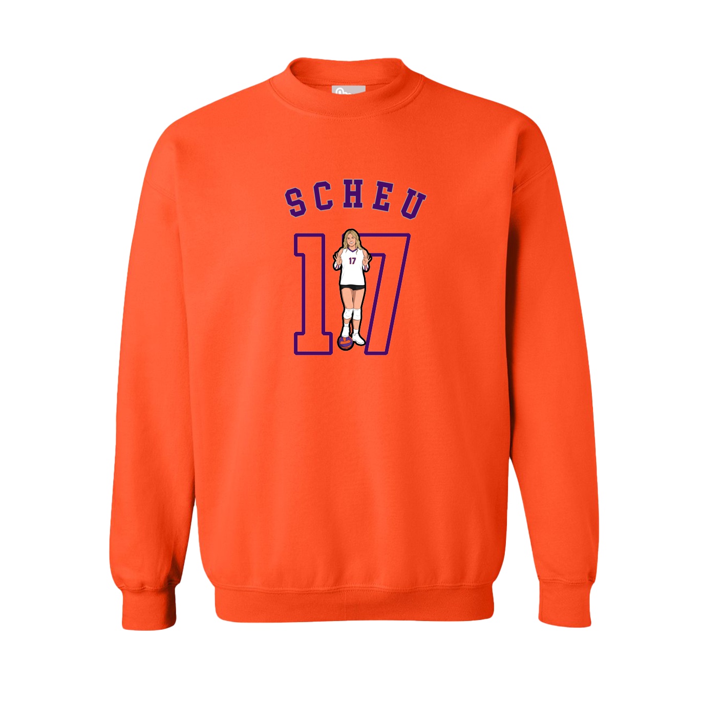 Fleece Crew — Shirsey Arch in Orange