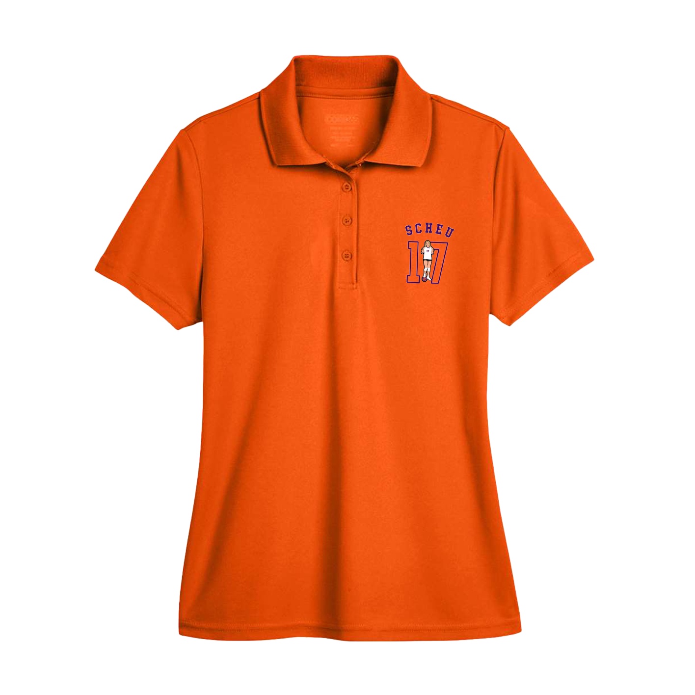 Womens Performance Polo — Shirsey Arch in Orange