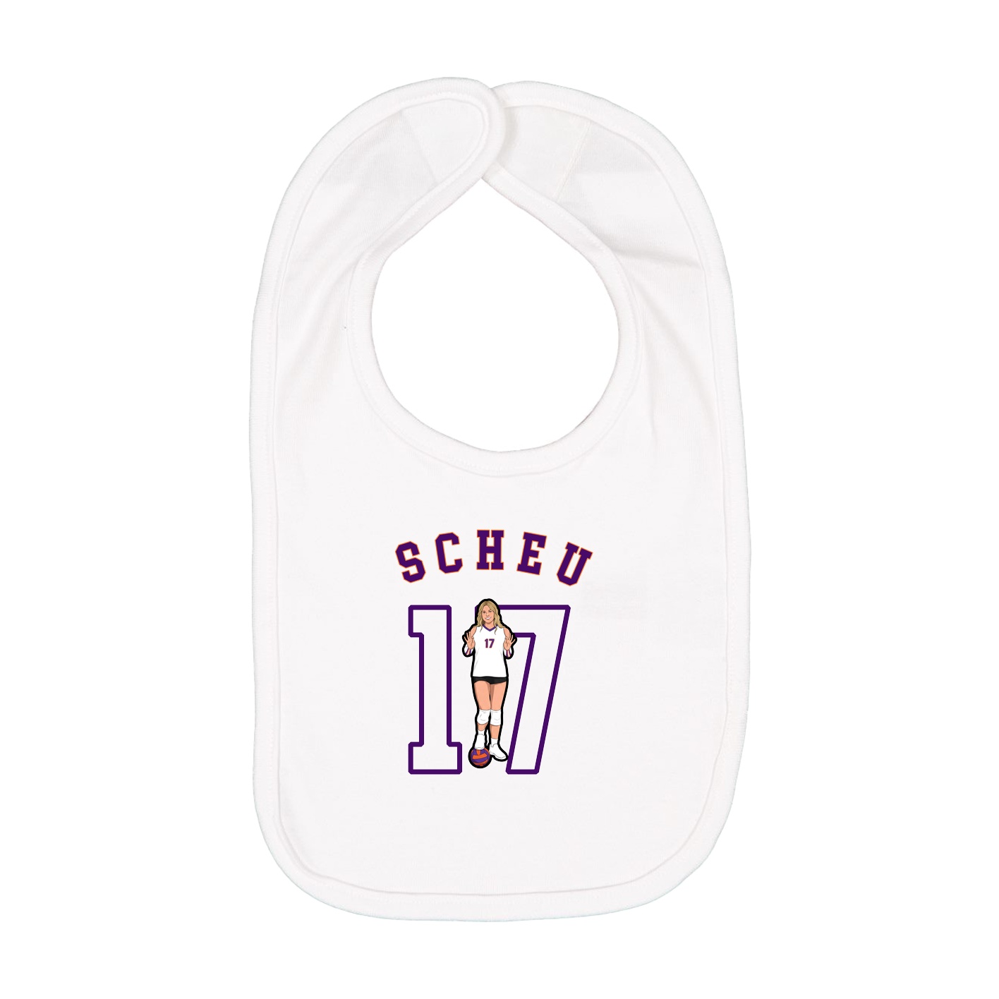 Infant Bib — Shirsey Arch in White