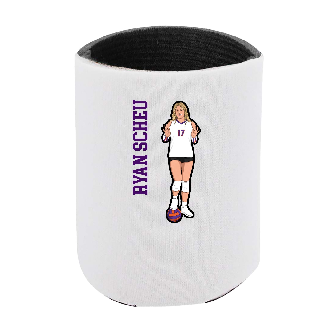 Can Holder — Name Vertical in White