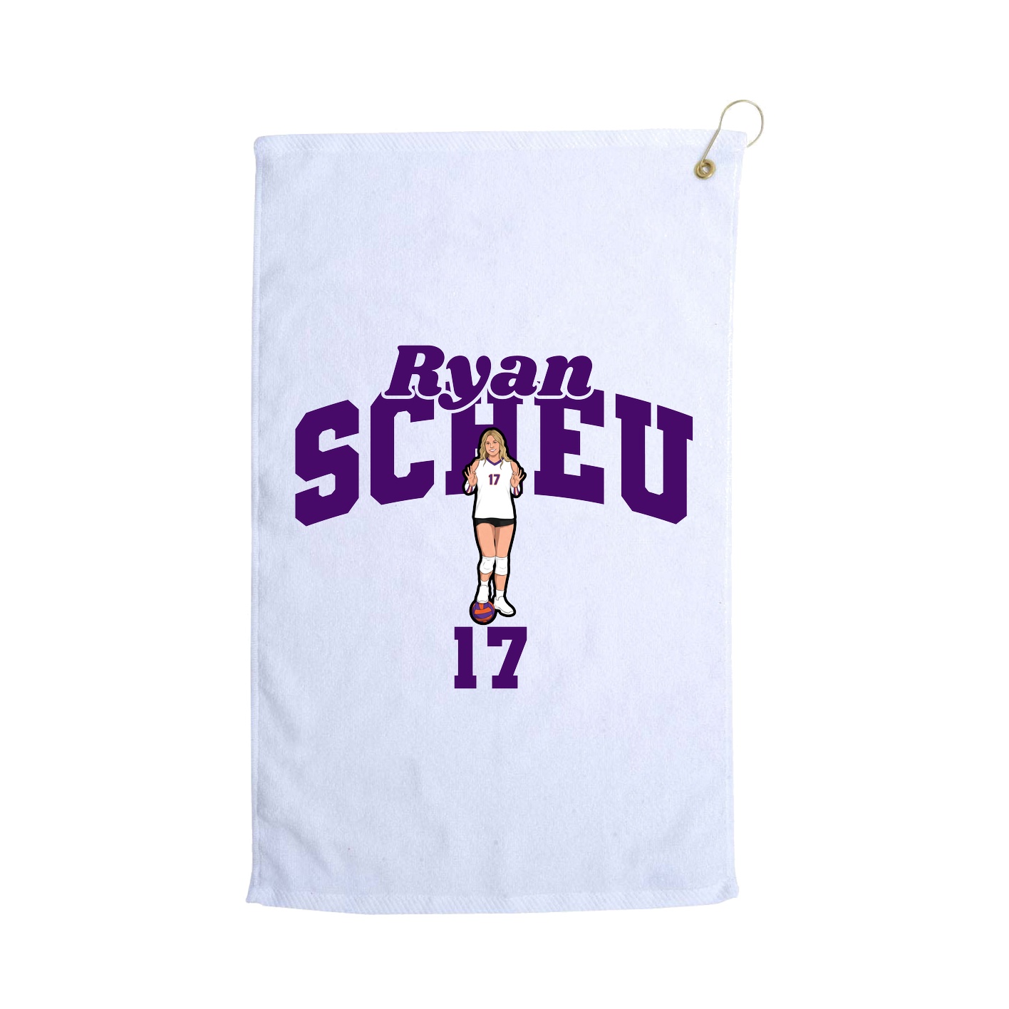 Golf Towel — Signature Arch in White
