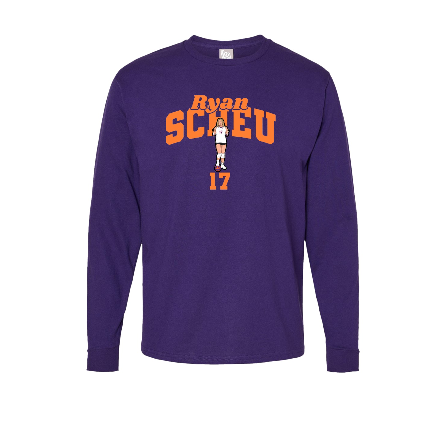 Long Sleeve Tee — Signature Arch in Purple