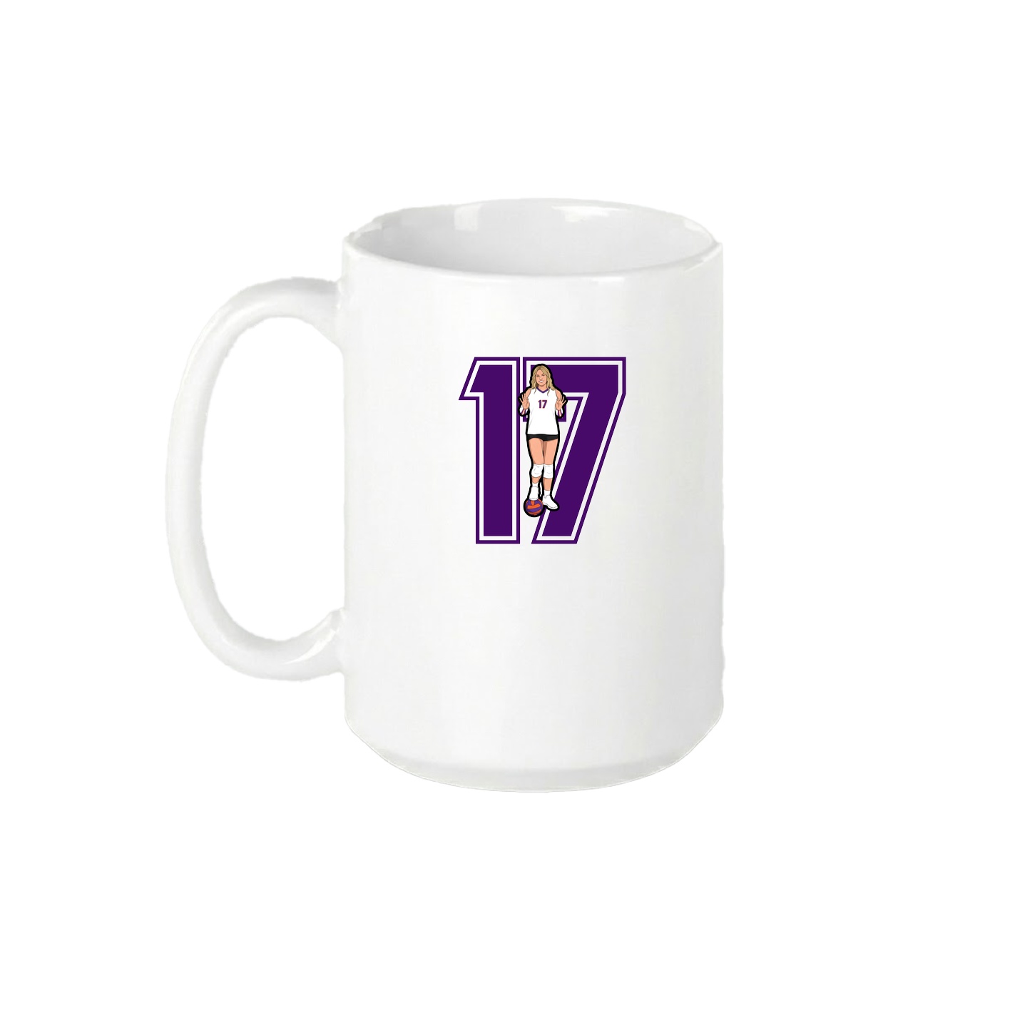 15oz Coffee Mug — Number in White