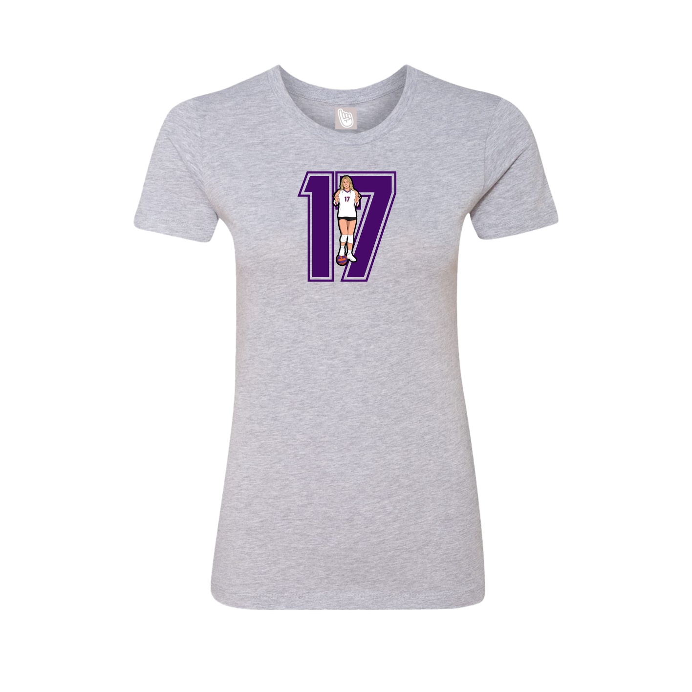 Womens Tee — Number in Grey