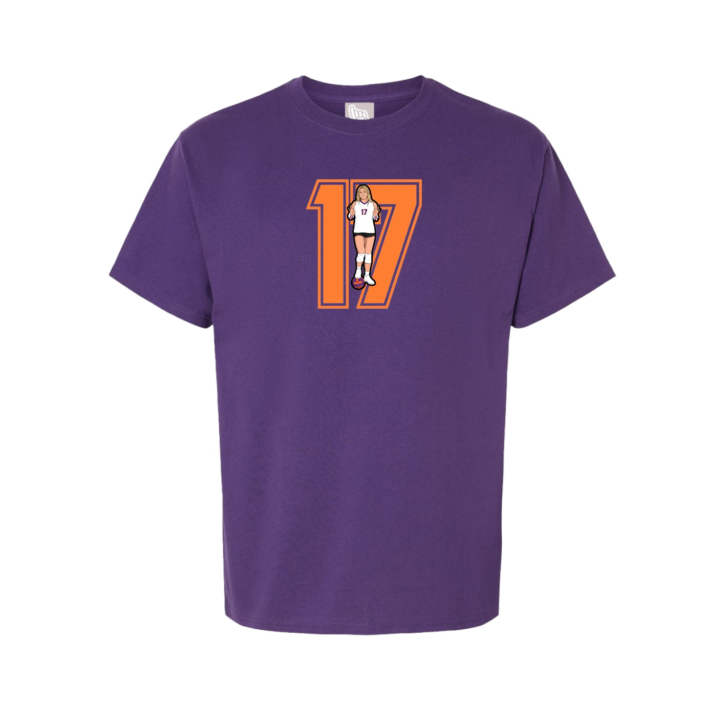 Youth Tee — Number in Purple