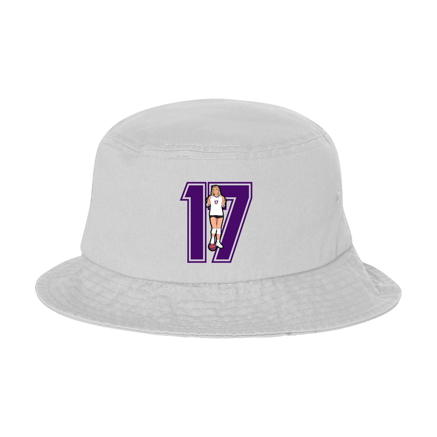 Bucket Cap — Number in White