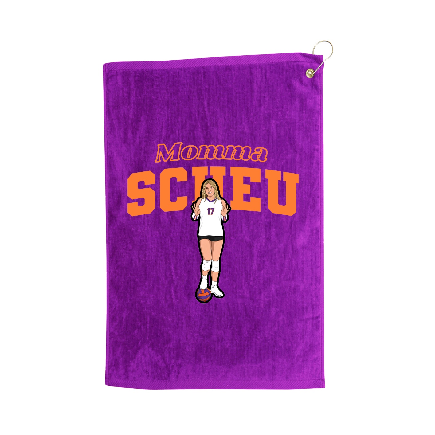 Golf Towel — Mothers Day Block in Purple