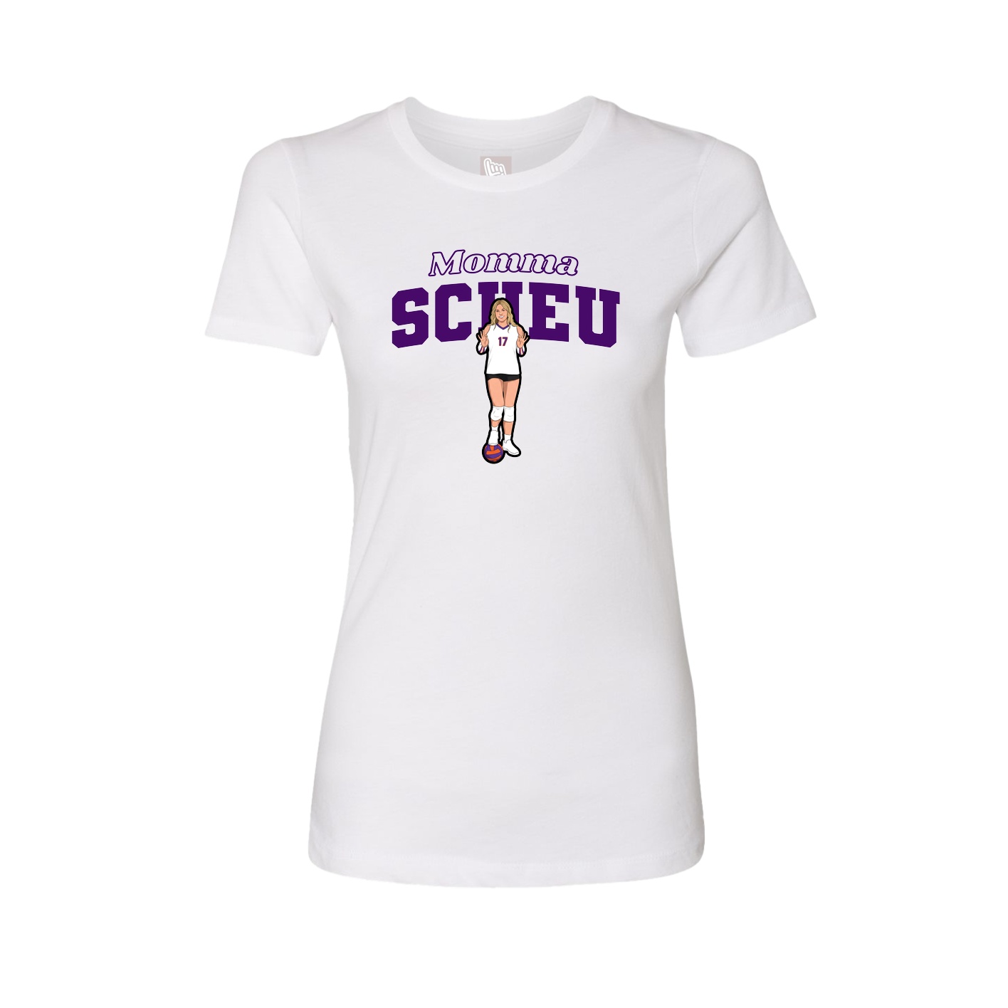 Womens Tee — Mothers Day Block in White