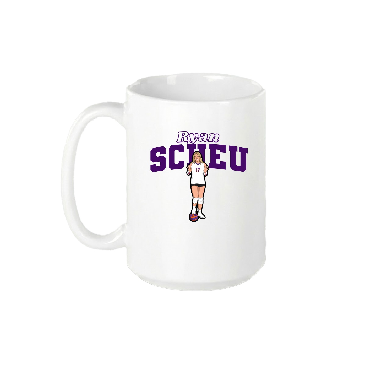 15oz Coffee Mug — Name Arch in White
