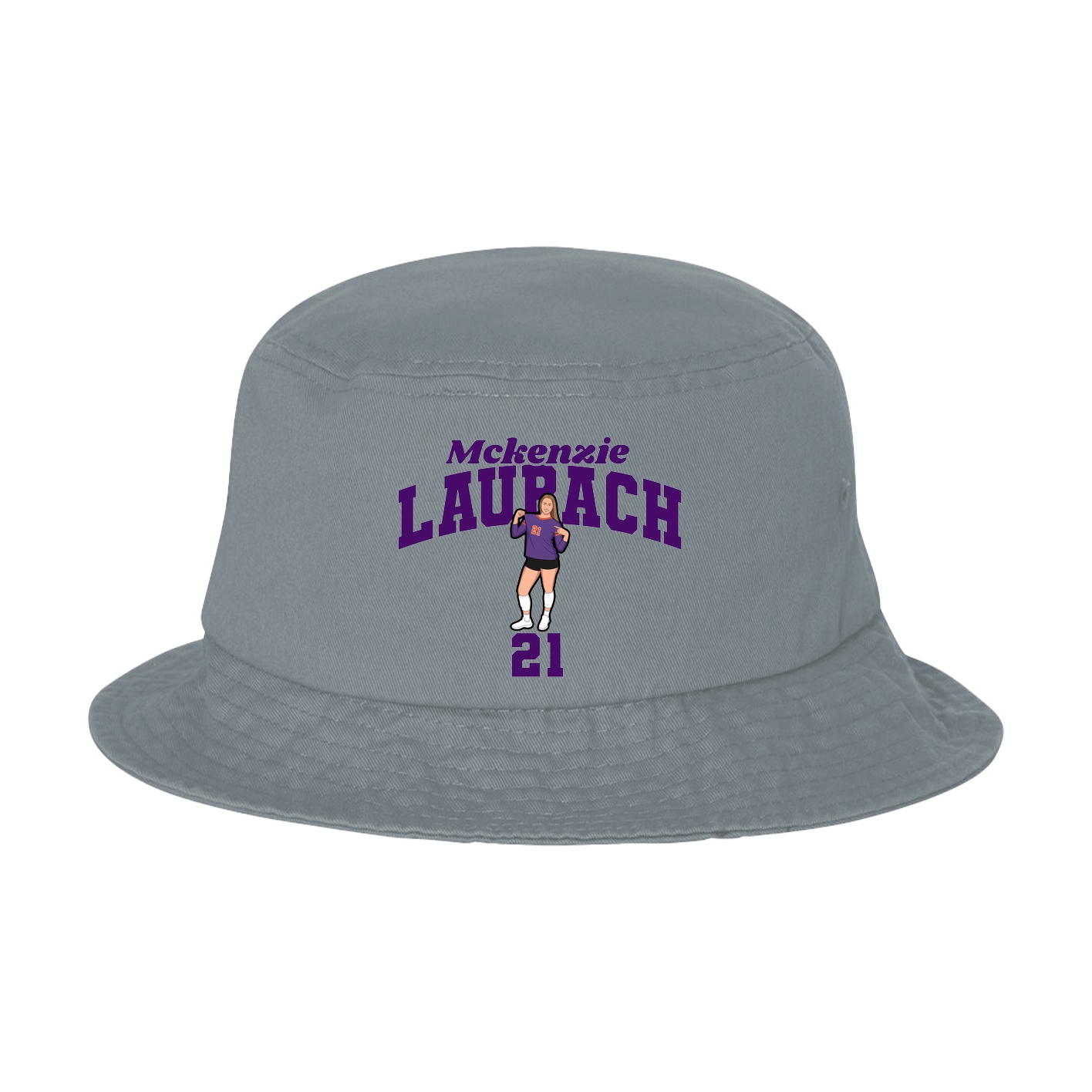 Bucket Cap — Signature Arch in Grey