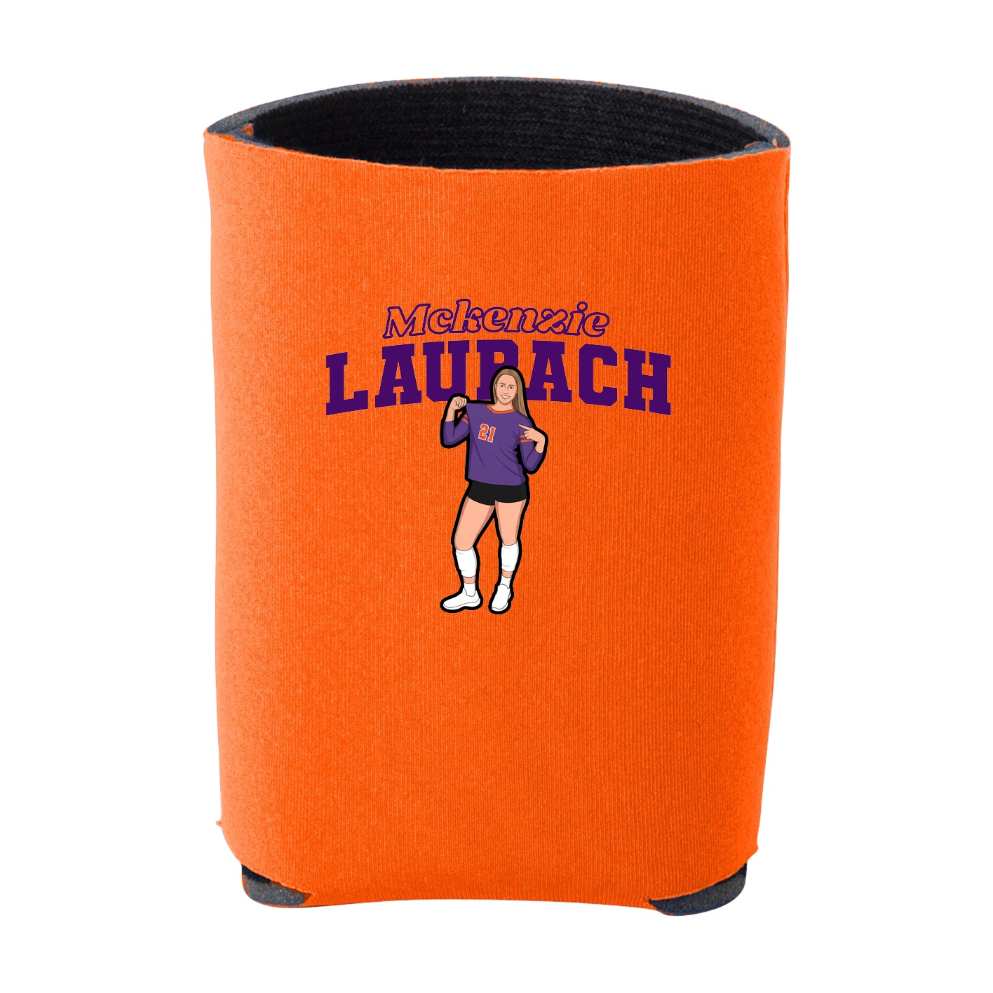 Can Holder — Name Arch in Orange