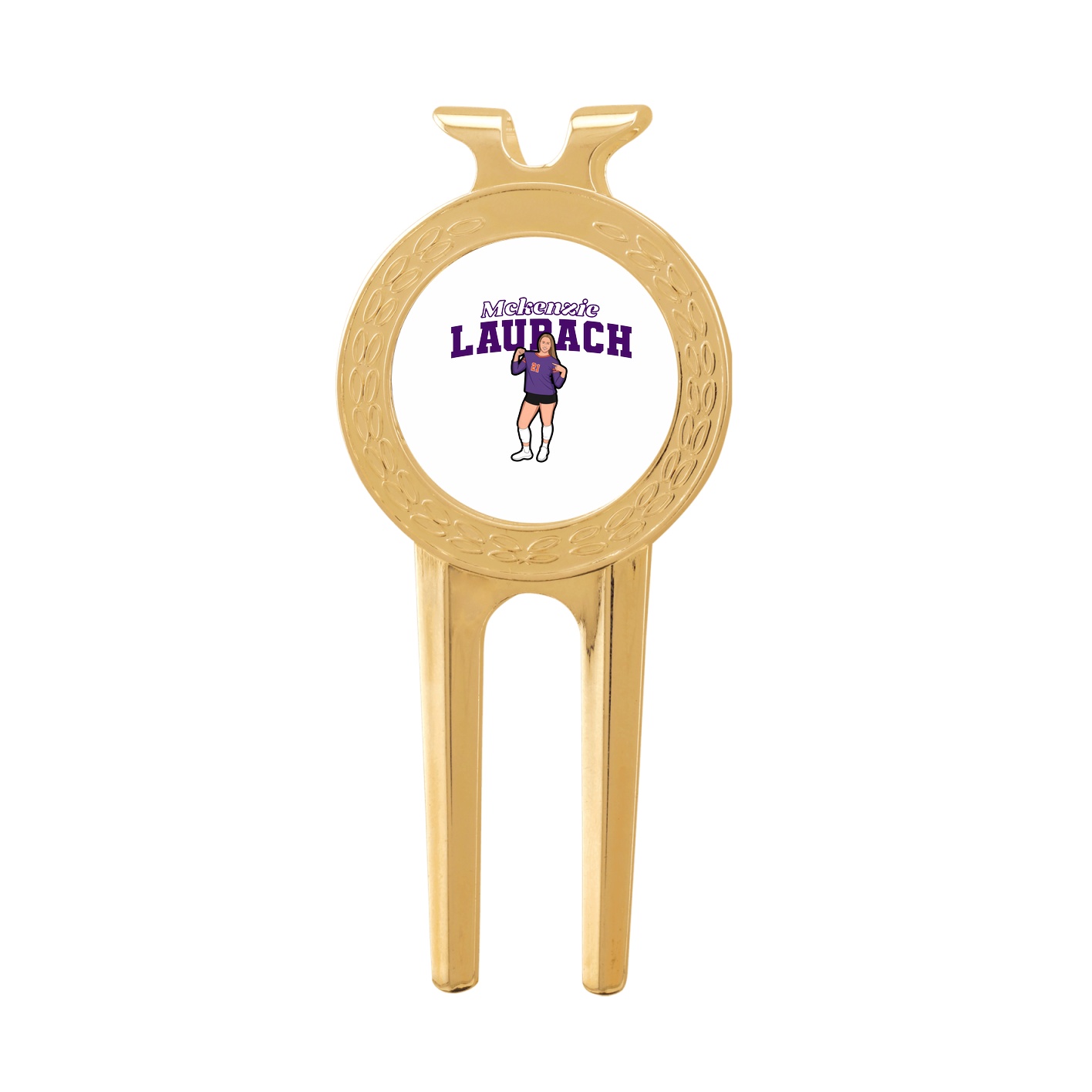 Divot Tool with Ball Marker — Name Arch in Classic