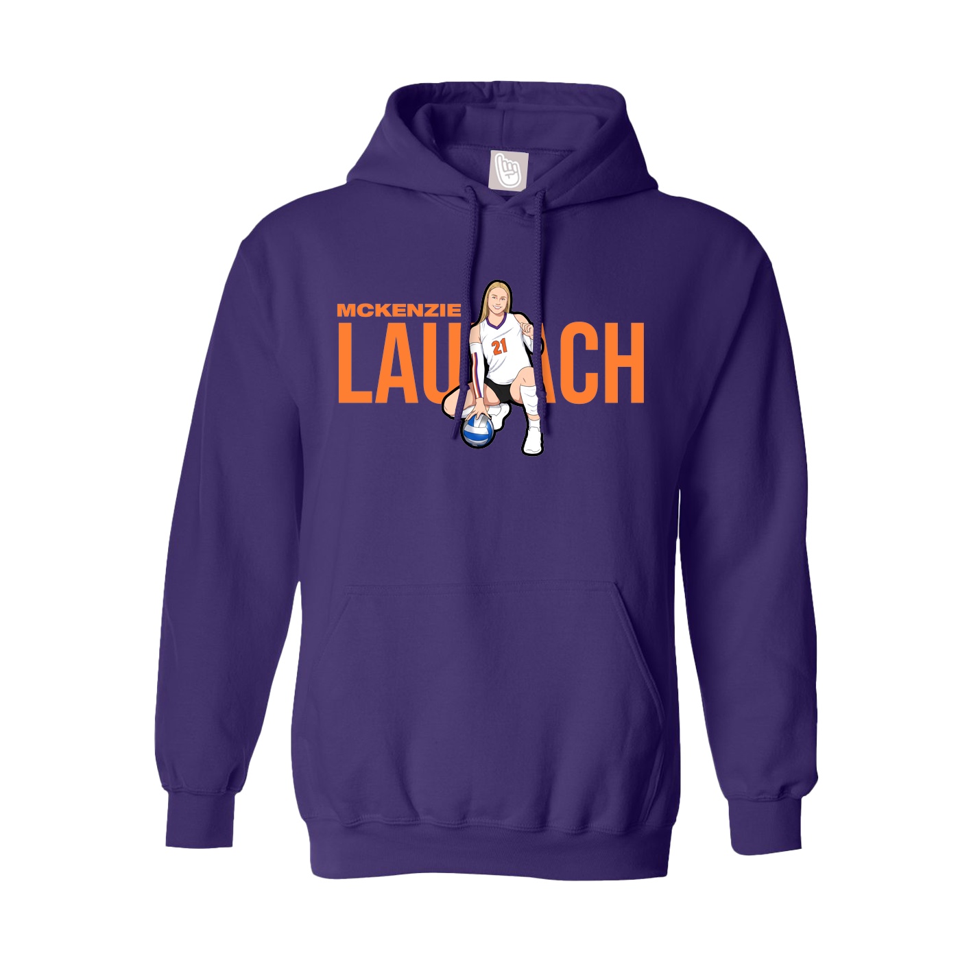 Hoodie — Player Name in Purple