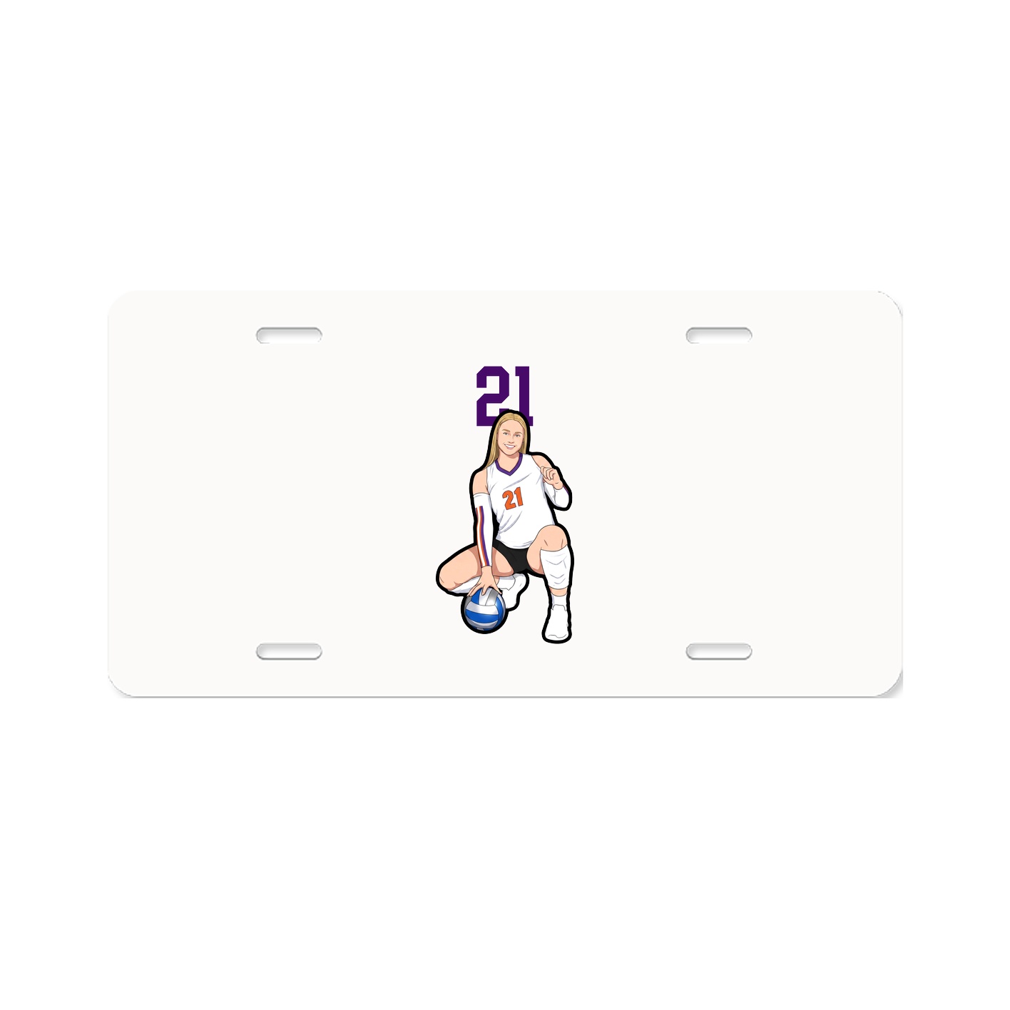 License Plate — Number Top in Classic