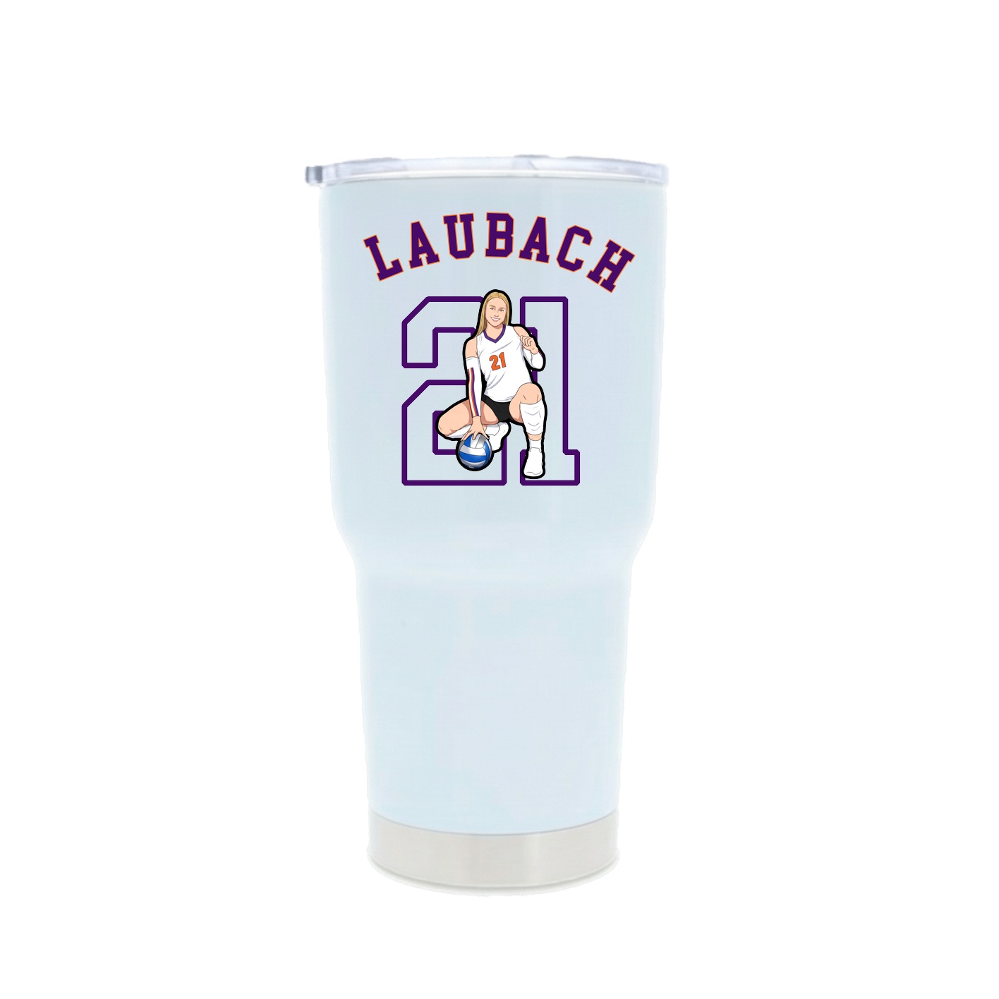 30oz Stainless Steel Tumbler — Shirsey Arch in White