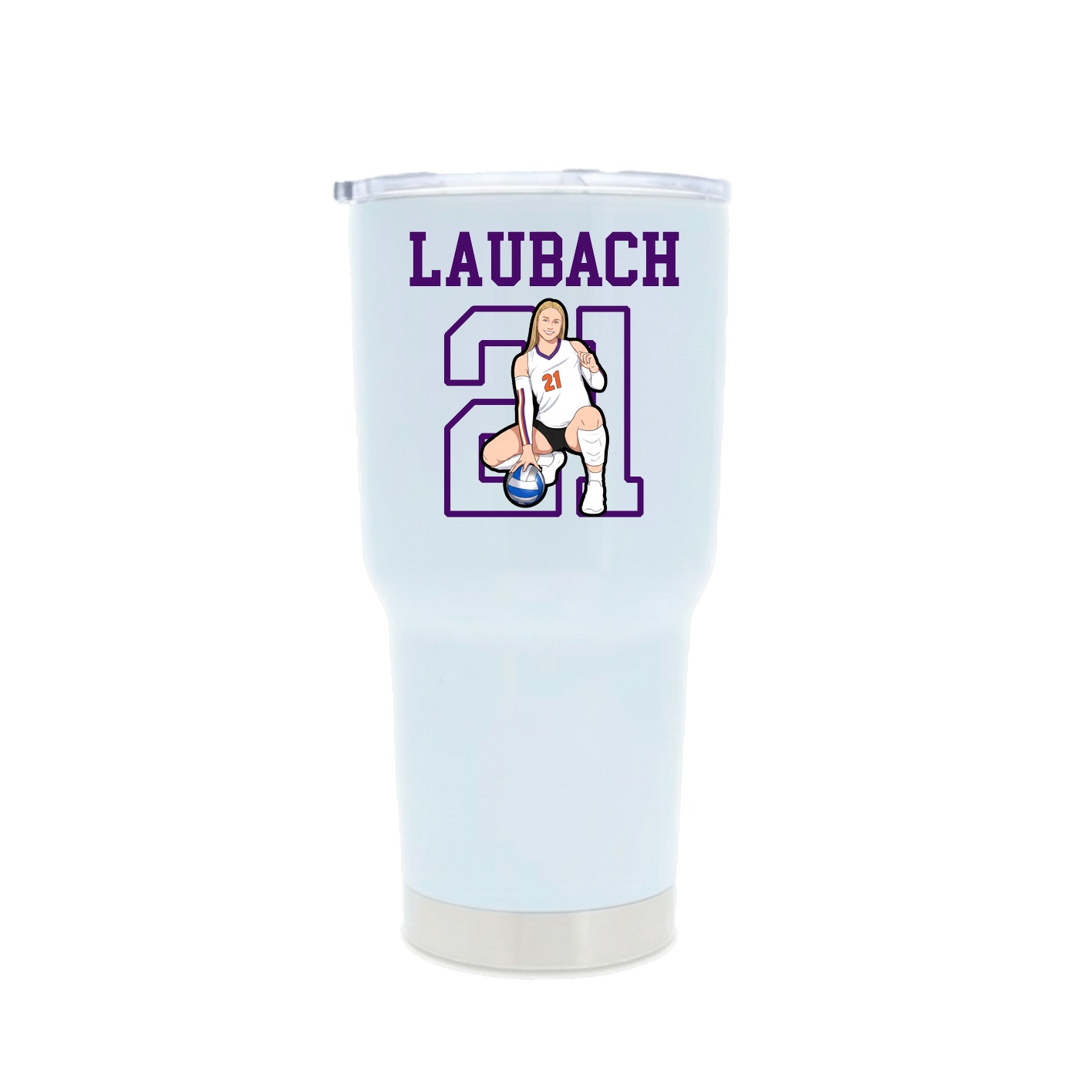 30oz Stainless Steel Tumbler — Shirsey in White