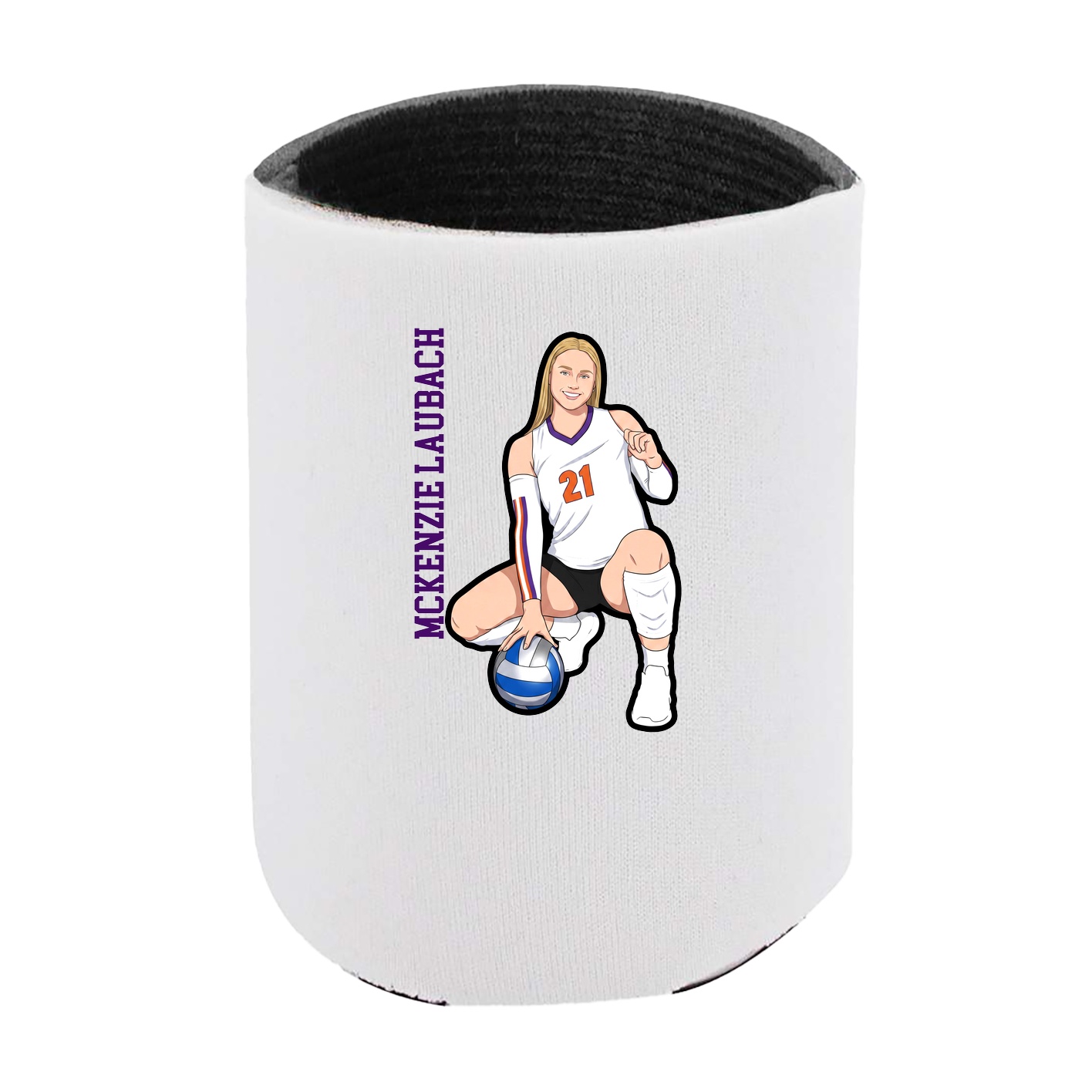 Can Holder — Name Vertical in White
