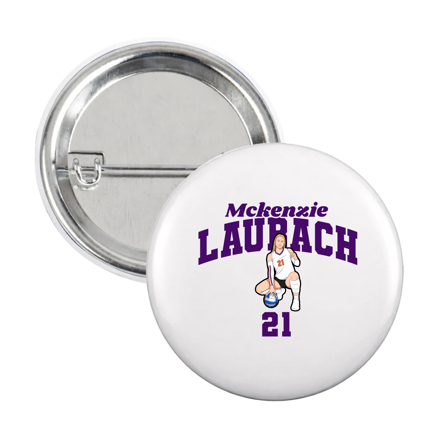 Game Day Button — Signature Arch in White