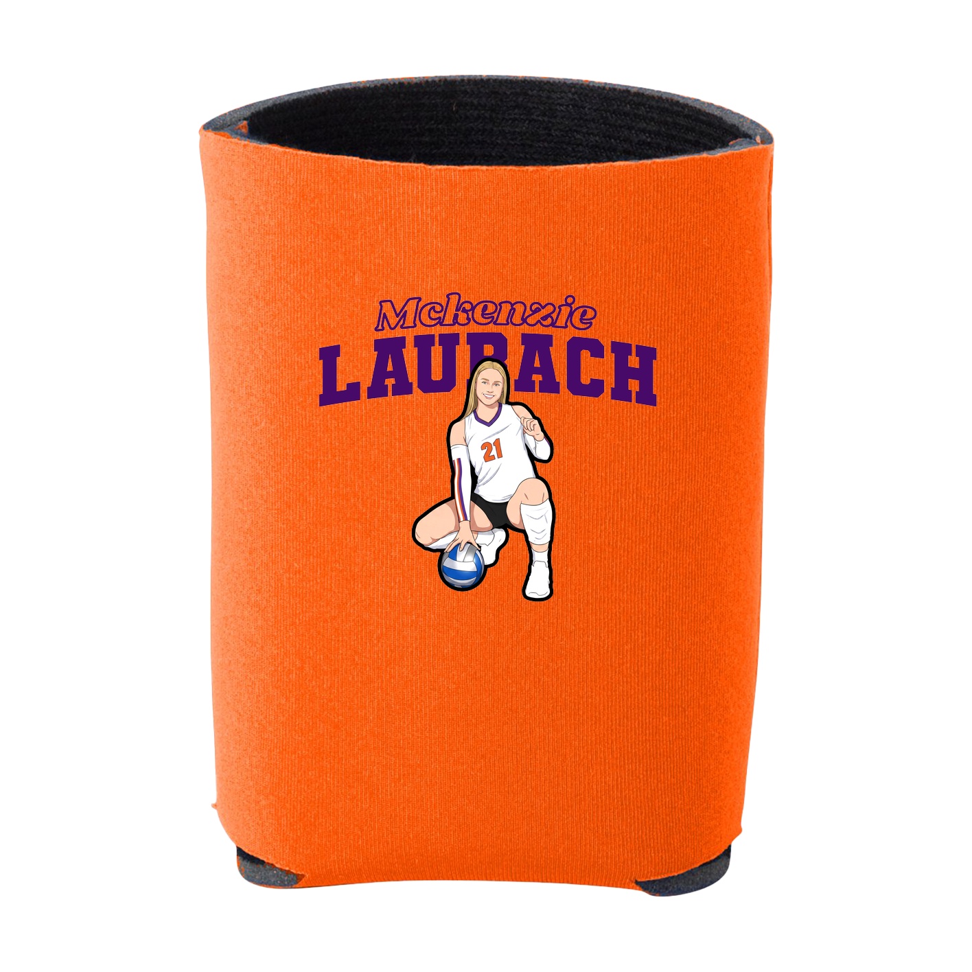 Can Holder — Name Arch in Orange