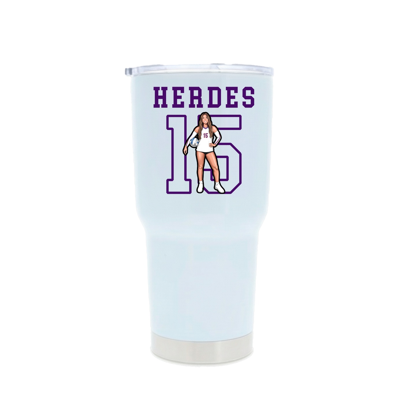 30oz Stainless Steel Tumbler — Shirsey in White