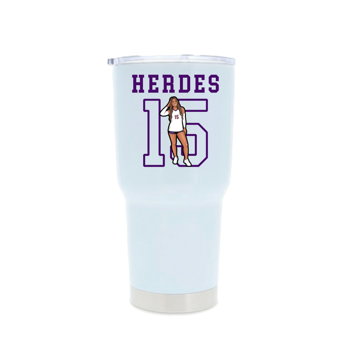 30oz Stainless Steel Tumbler — Shirsey in White