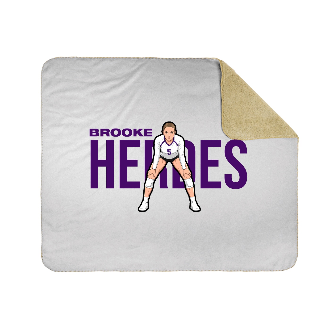 Throw Blanket — Player Name in White