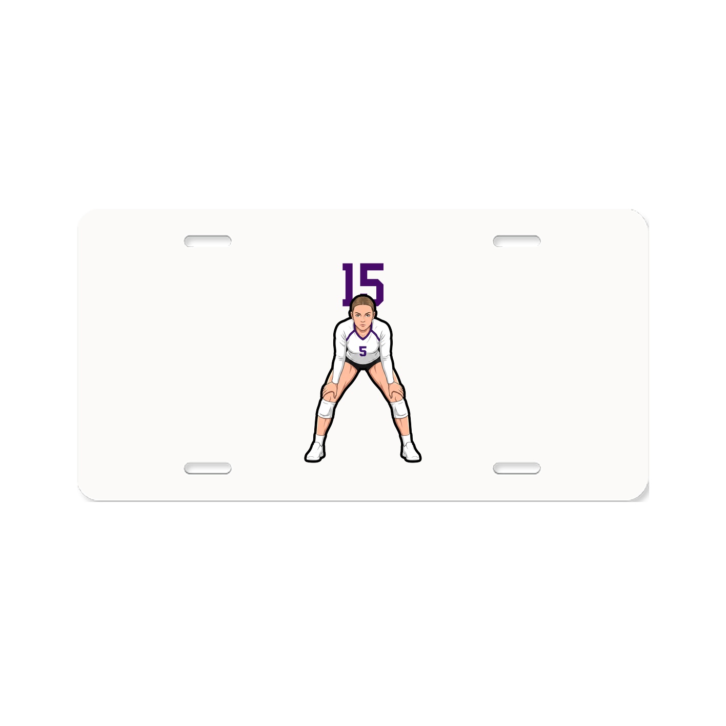 License Plate — Number Top in Classic