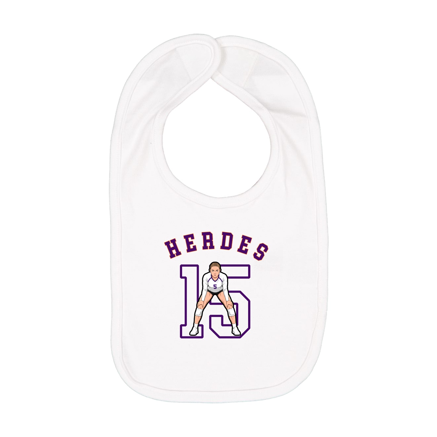 Infant Bib — Shirsey Arch in White