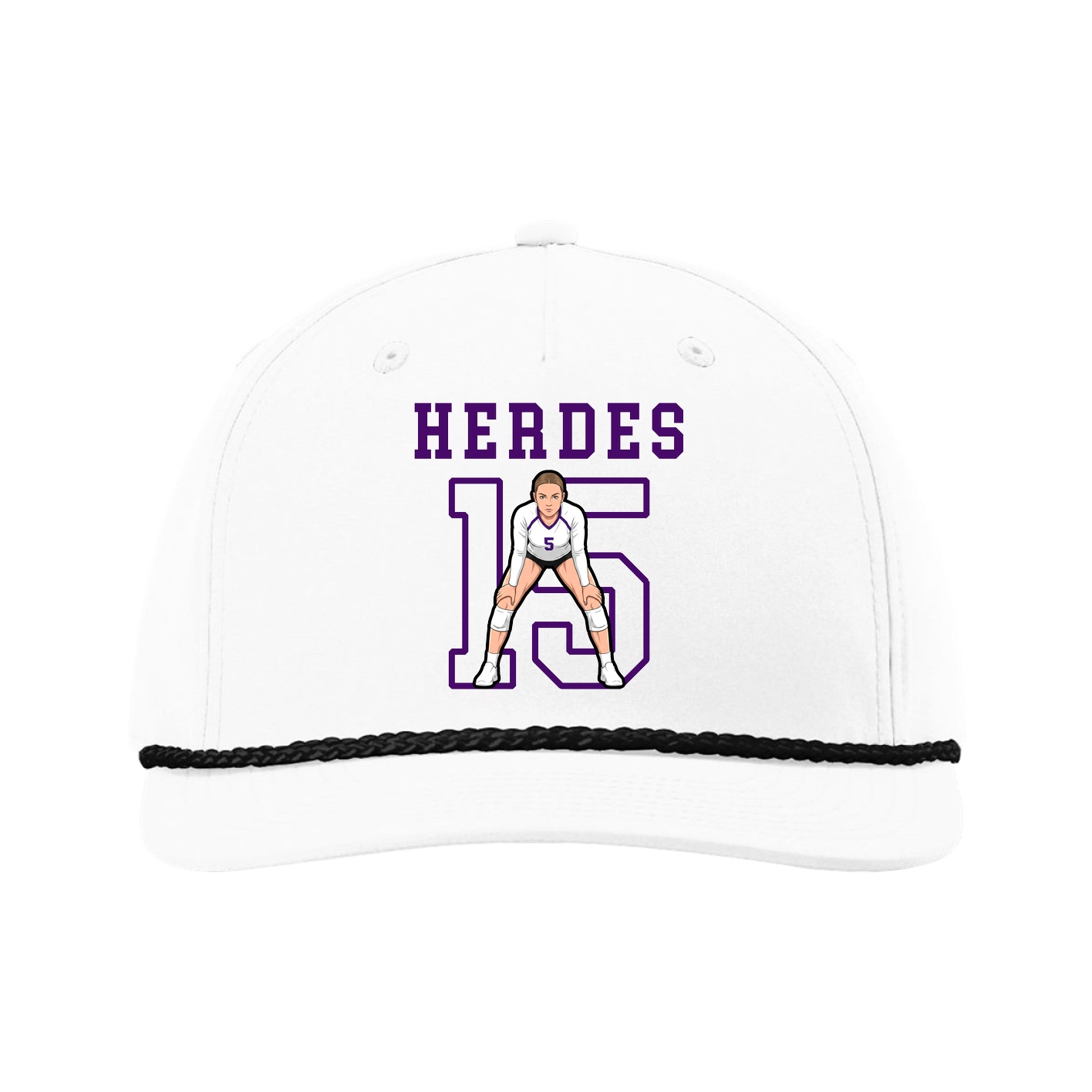 Five-Panel Classic Rope Cap — Shirsey in White