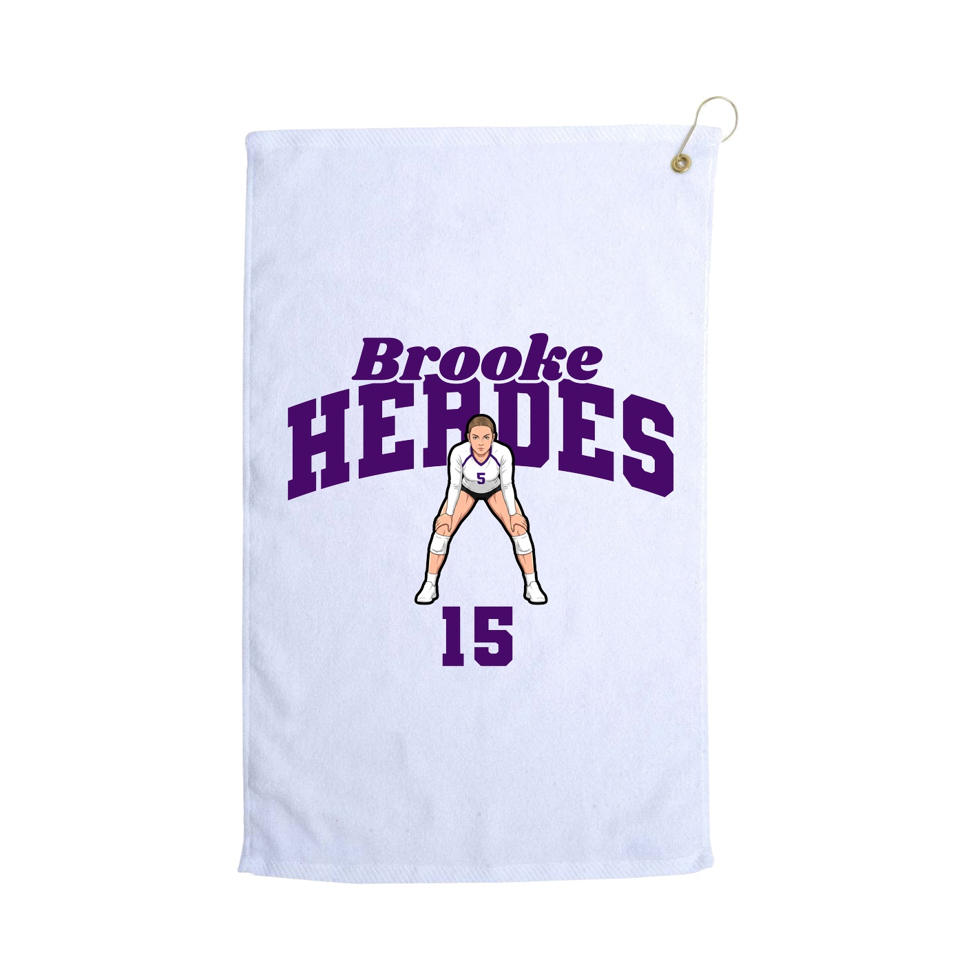 Golf Towel — Signature Arch in White
