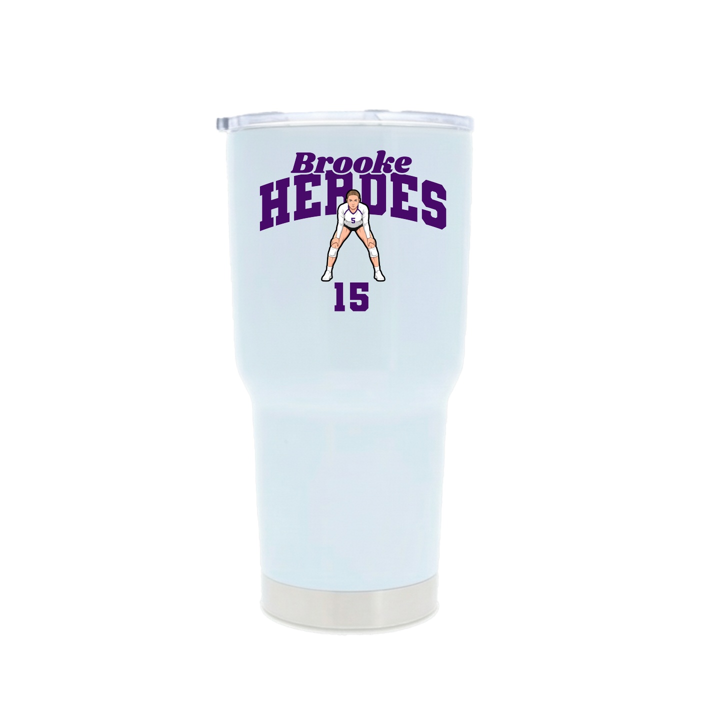 30oz Stainless Steel Tumbler — Signature Arch in White