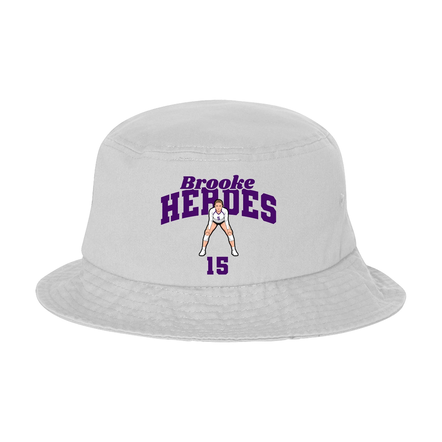 Bucket Cap — Signature Arch in White