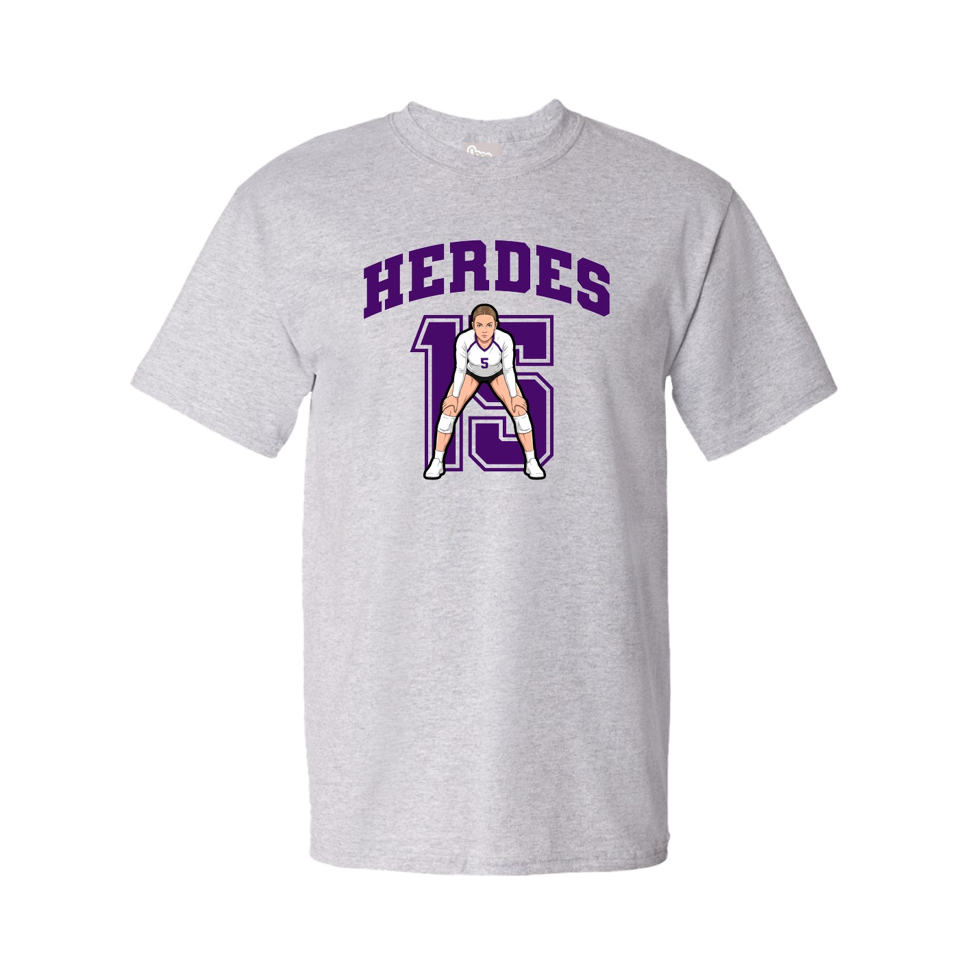Youth Tee — Number in Grey