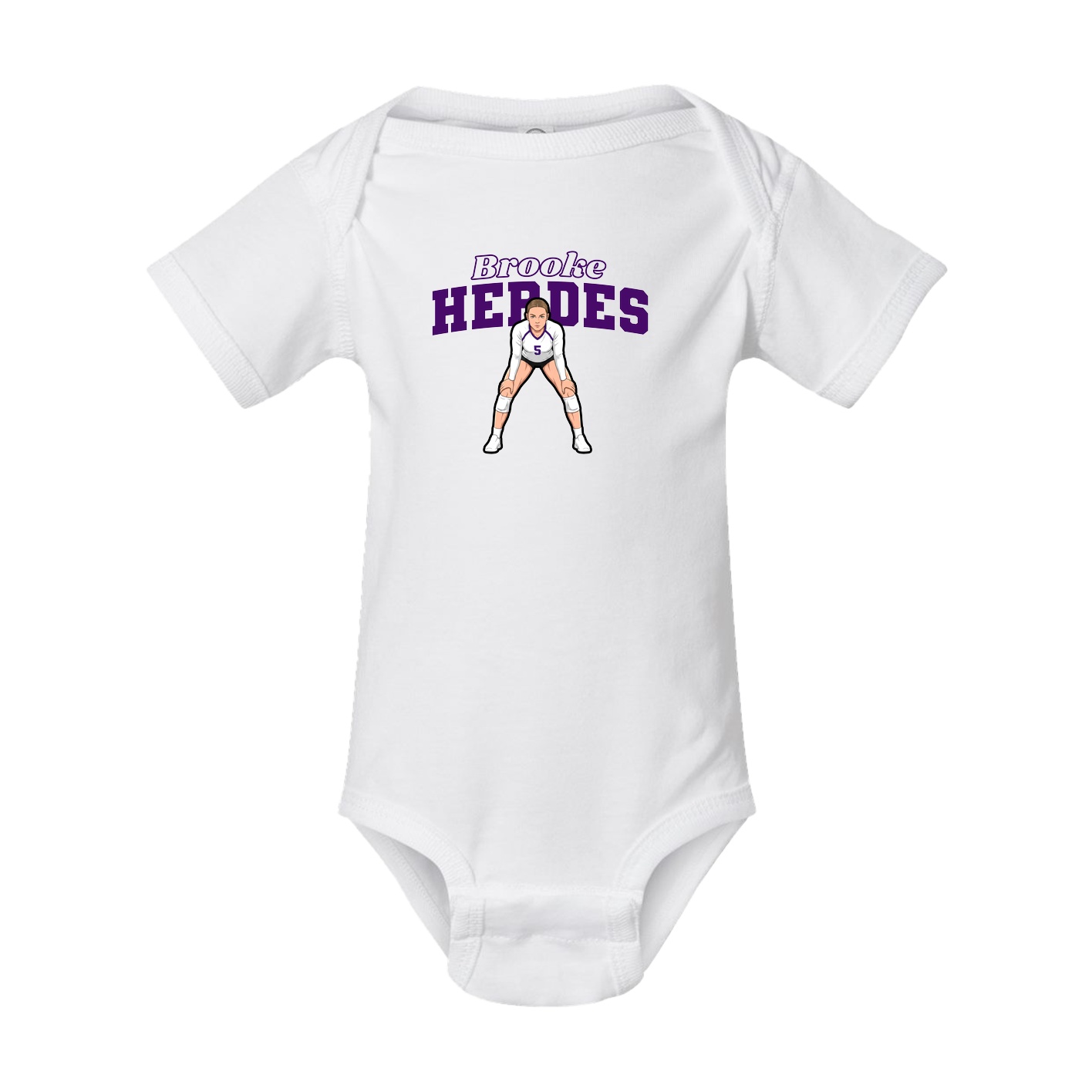 Baby Onesie — Name Arch in White