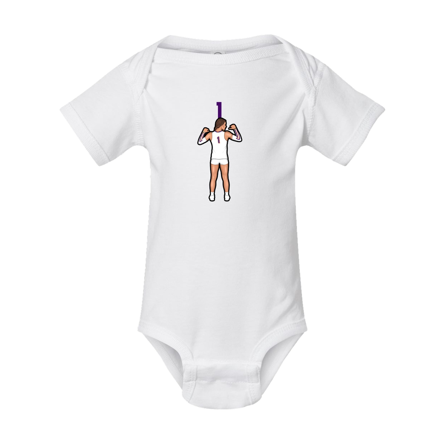 Baby Onesie — Number Top in White