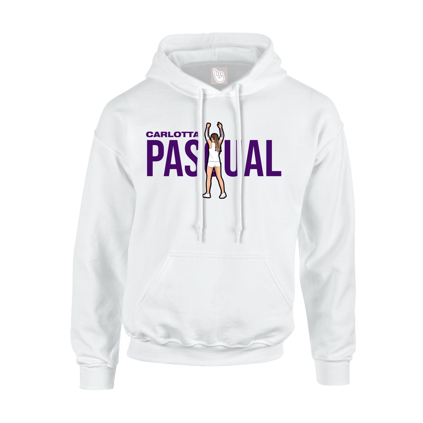 Youth Hoodie — Player Name in White