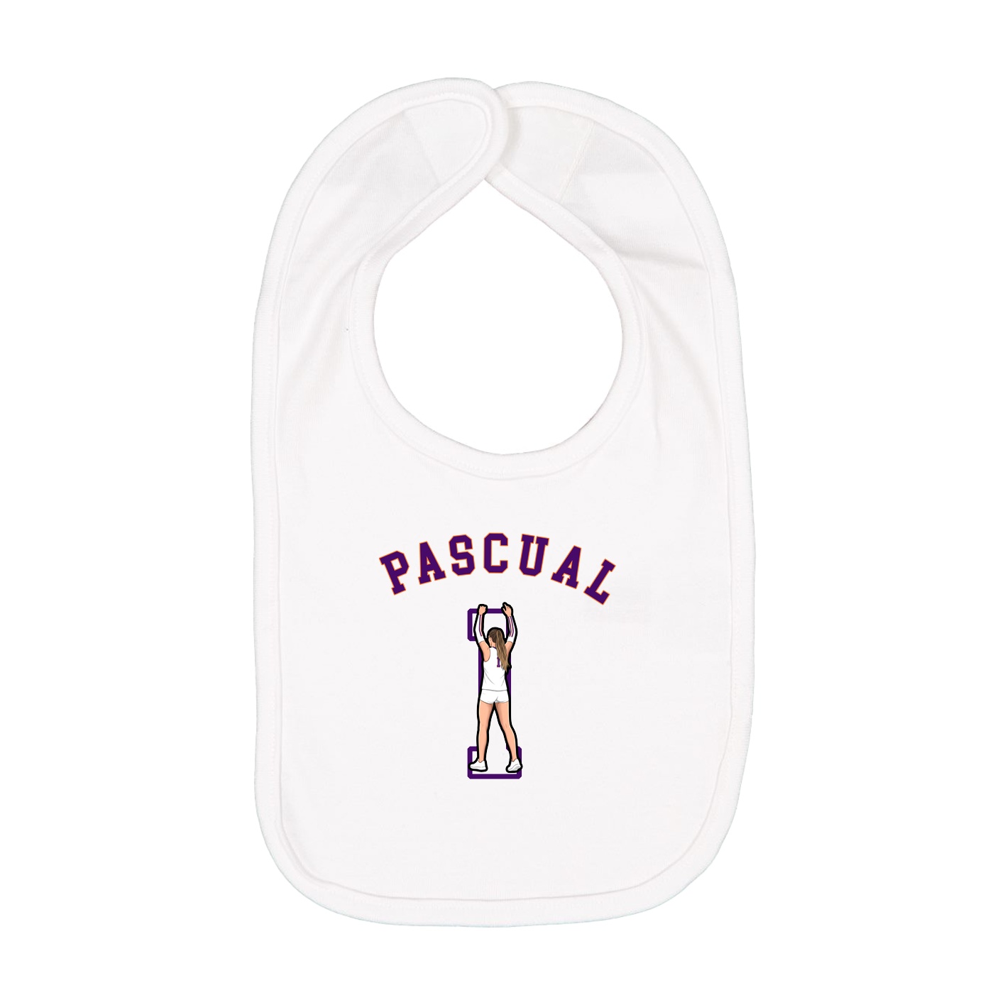 Infant Bib — Shirsey Arch in White